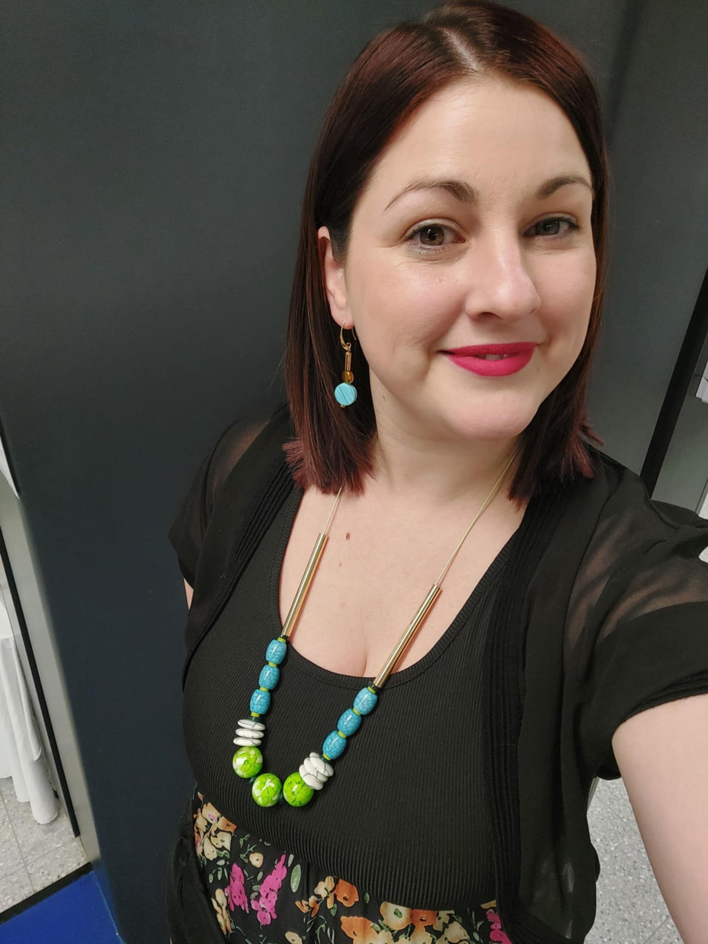Gist Jewellery Turquoise, Green and White Necklace