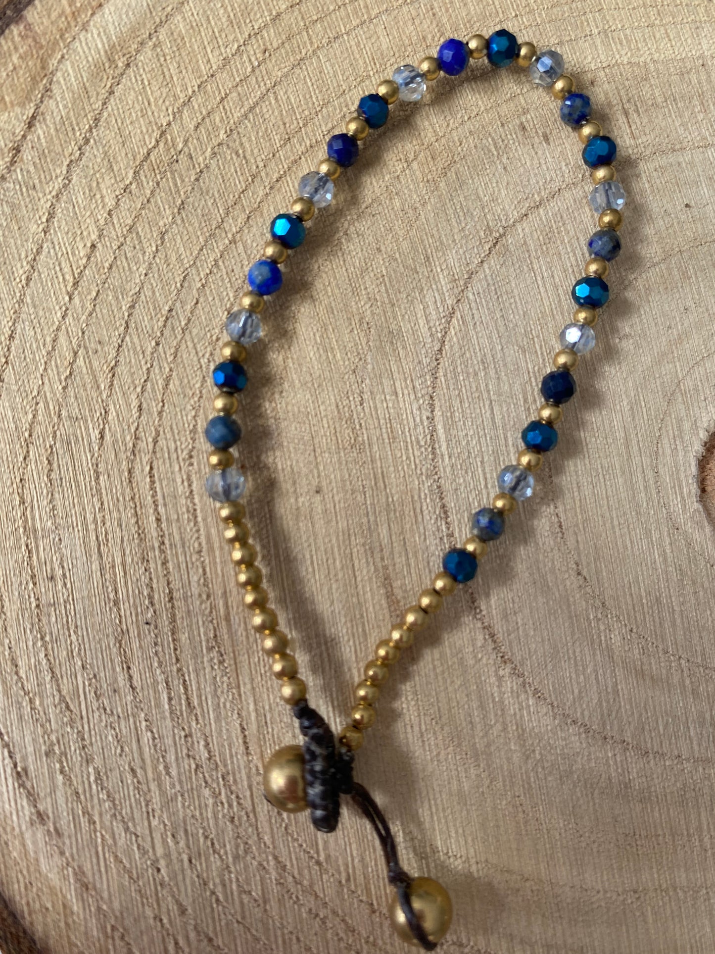 Blue Agate Crystal Healing Bracelet for Calmness