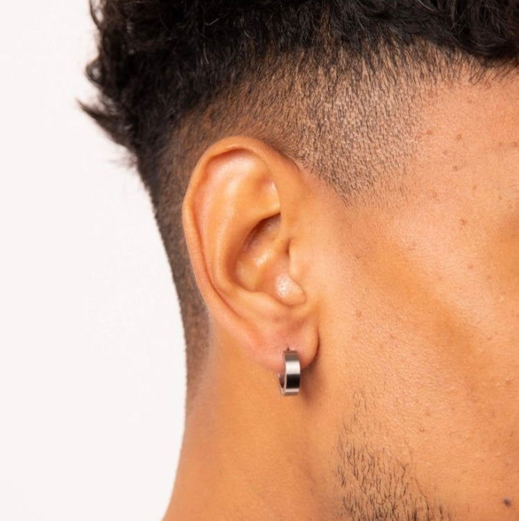 Fred Bennett Textured Huggie Hoop Earrings - LAST PAIR