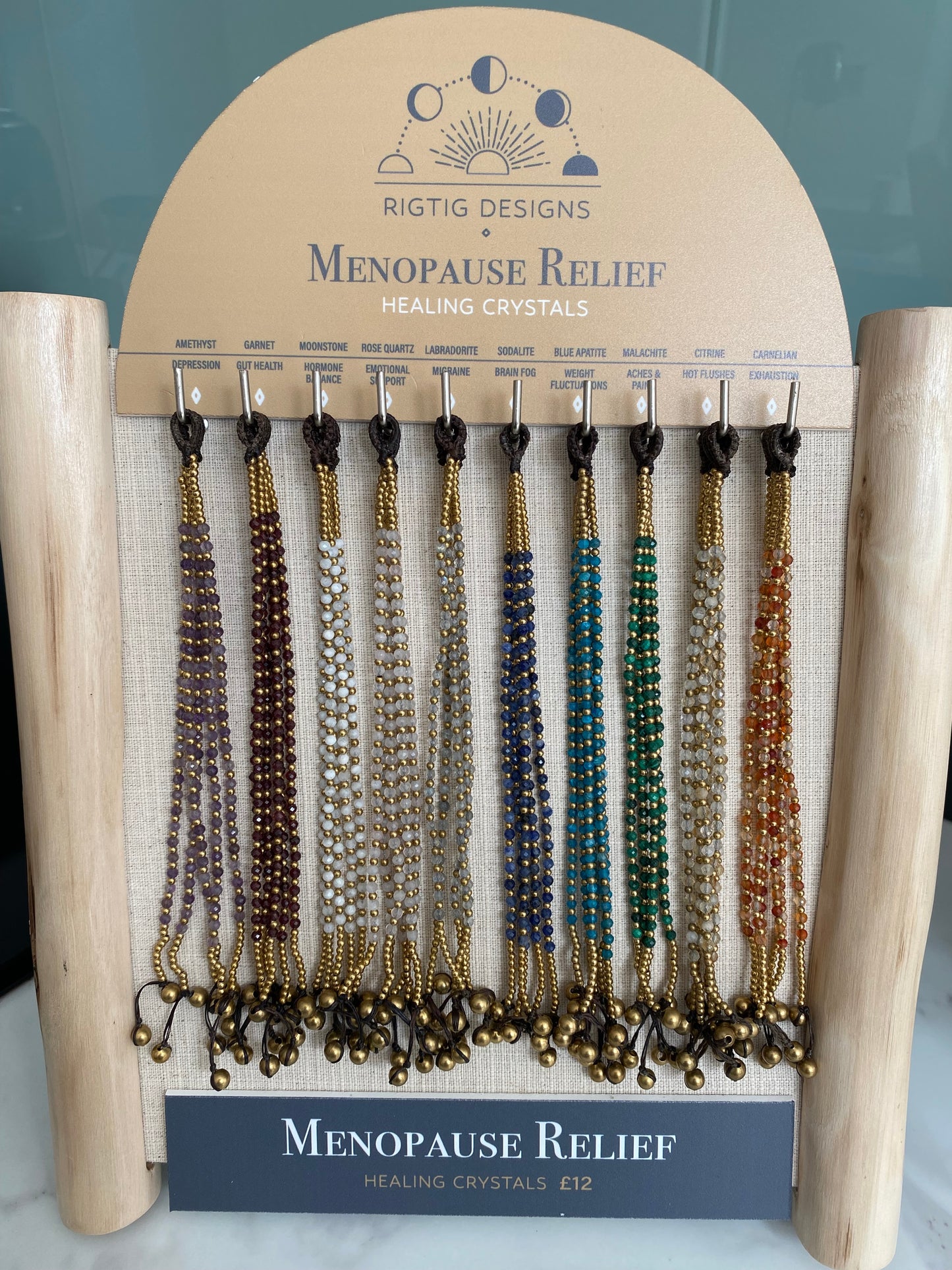 Moonstone Menopause Relief Crystal Healing Bracelet for Hormone Balance