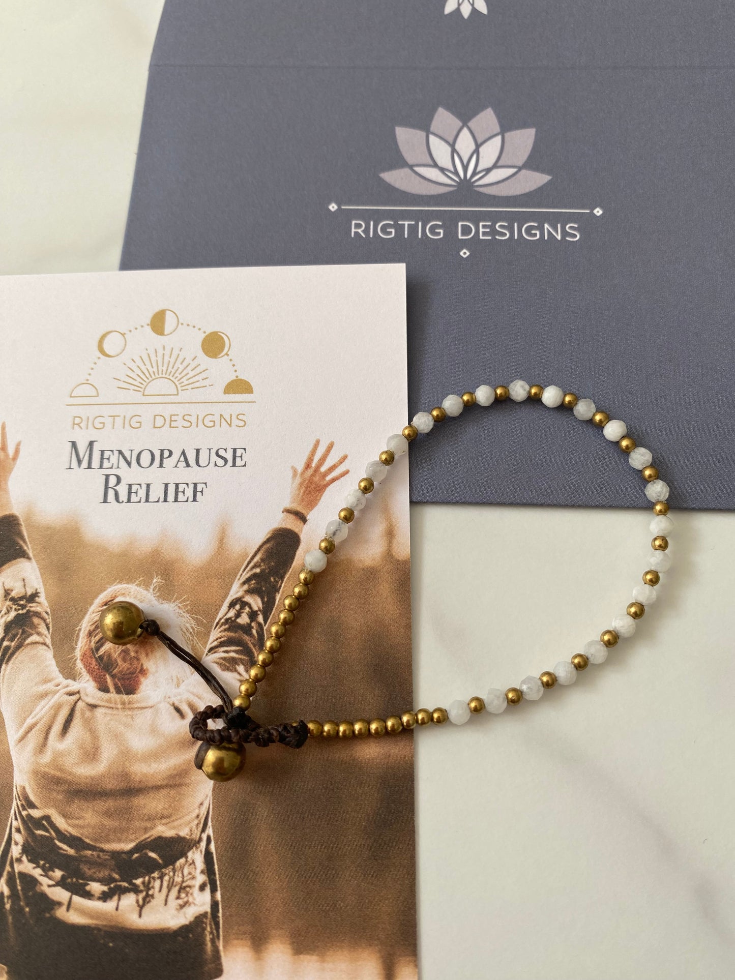 Moonstone Menopause Relief Crystal Healing Bracelet for Hormone Balance
