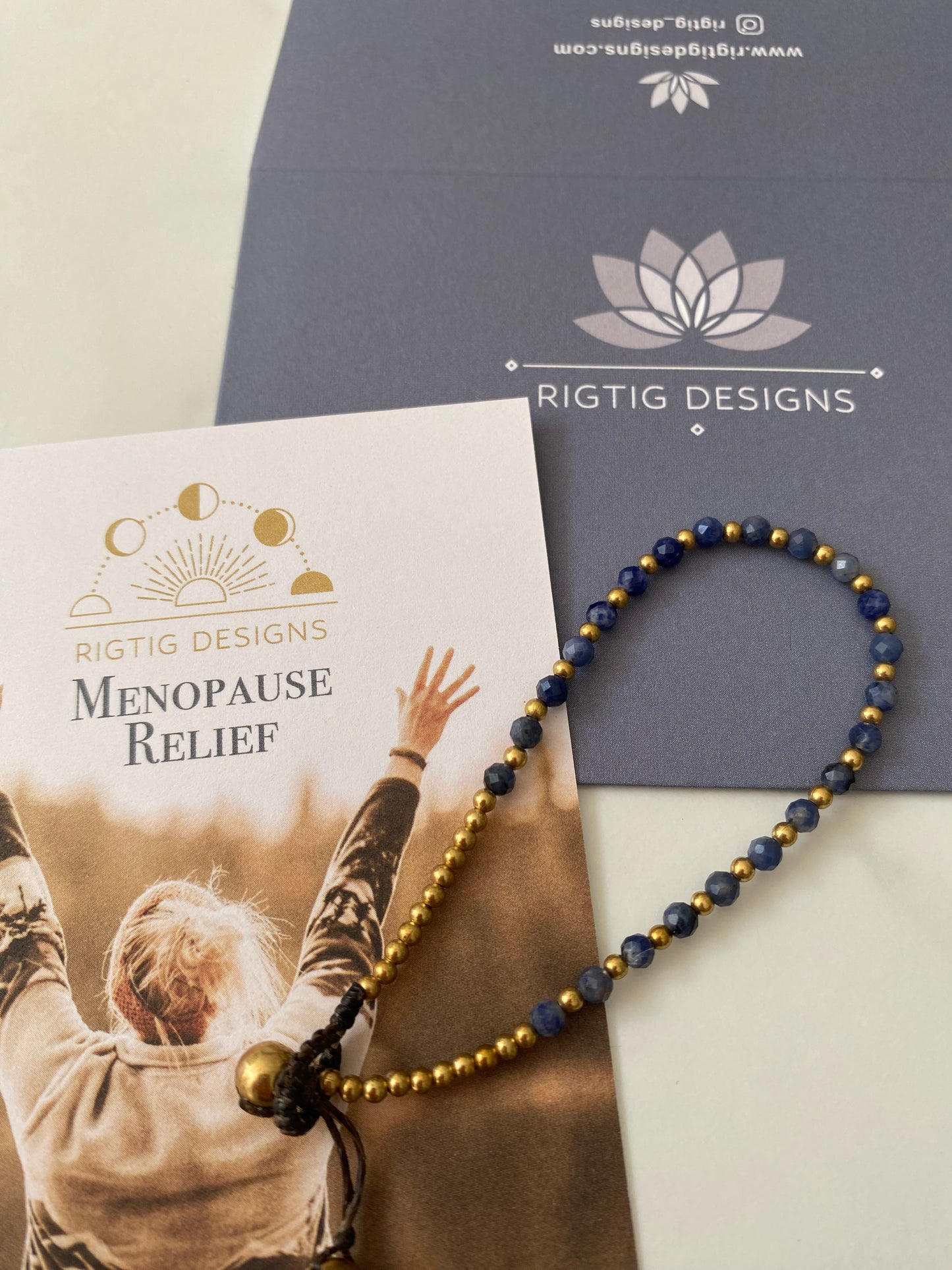 Sodolite Menopause Relief Crystal Healing Bracelet for Brain Fog