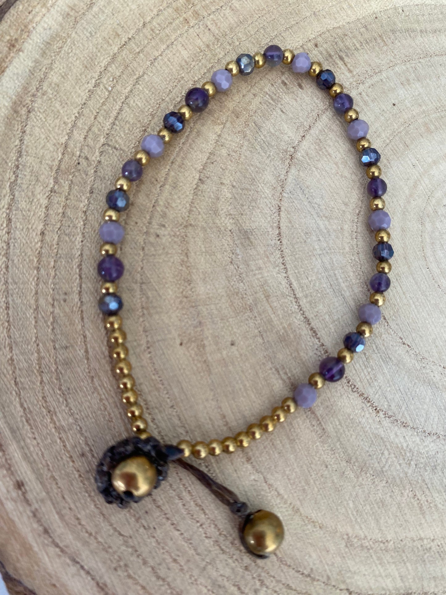 Amethyst Crystal Healing Bracelet for Anxiety