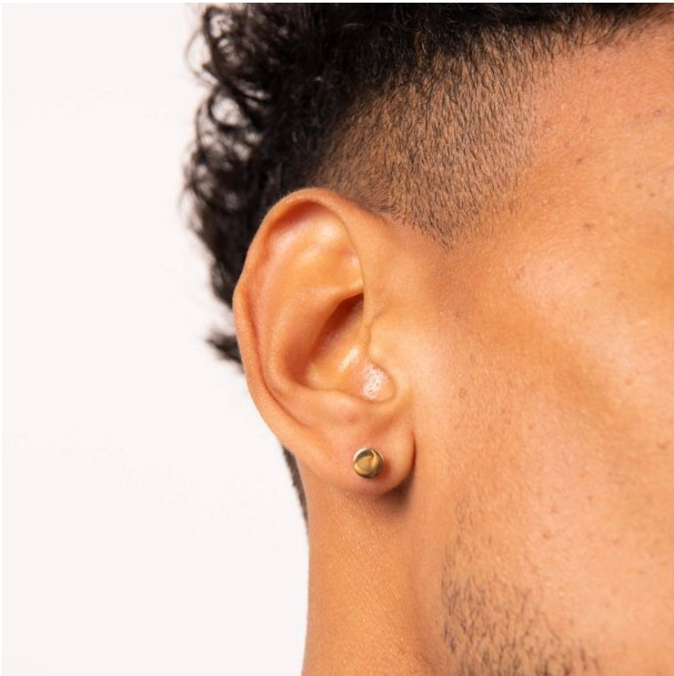 Fred Bennett Plain Round Gold Stud Earrings