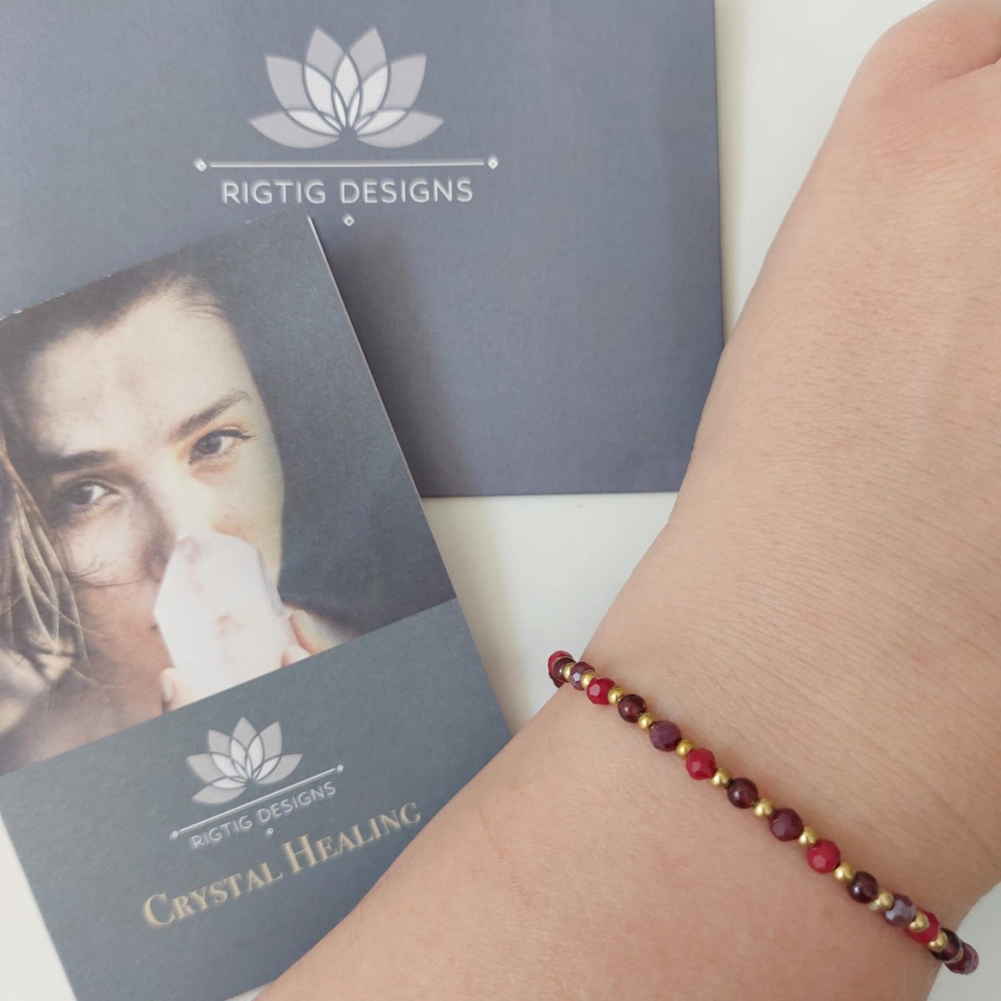 Pink Agate Crystal Healing Bracelet for Love