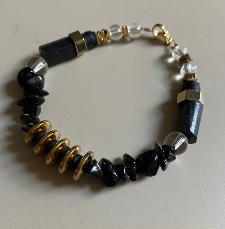 Gist Jewellery Moorland Collection Gold and Black Bracelet