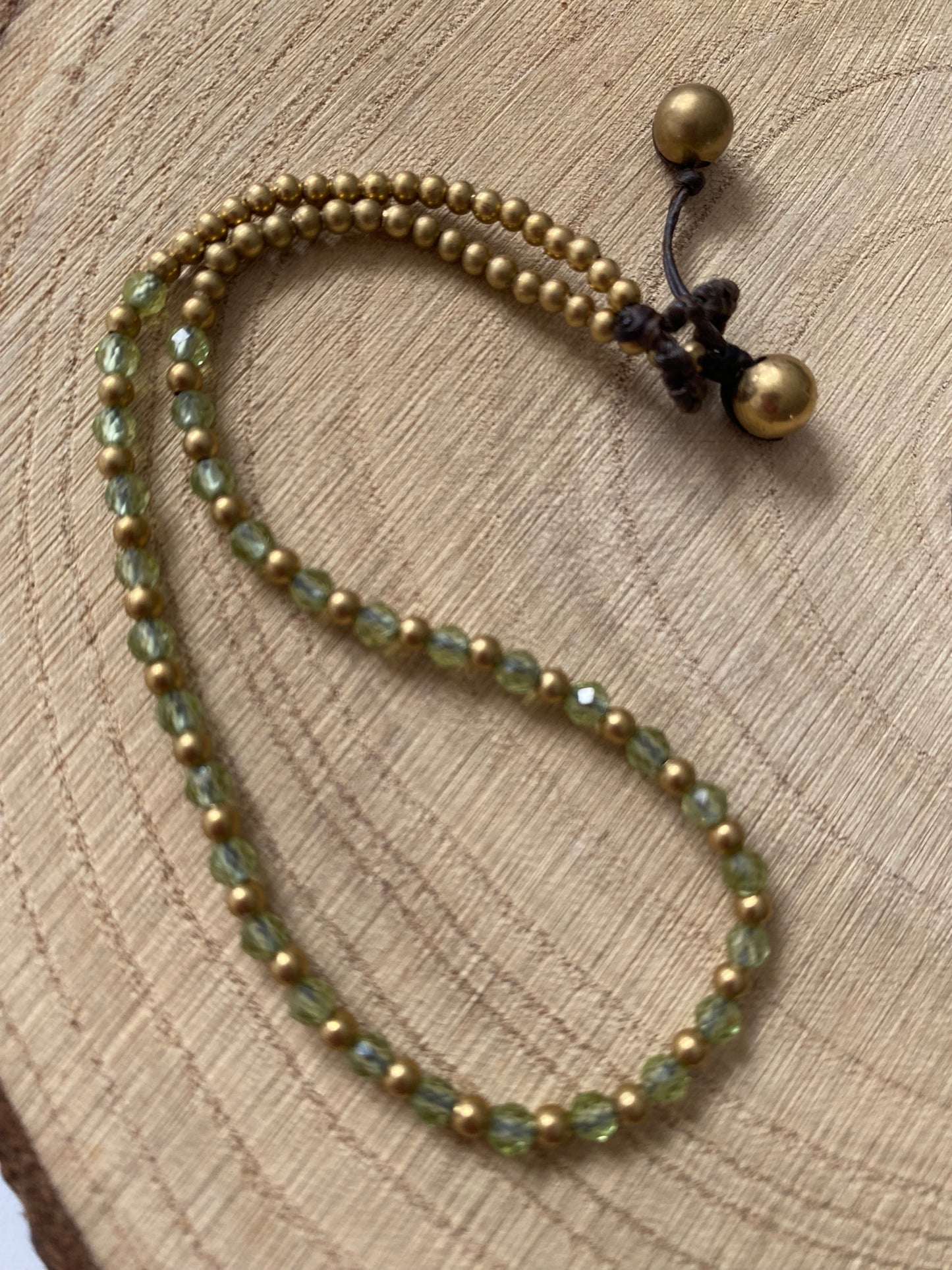 Peridot Crystal Healing Anklet for Positivity