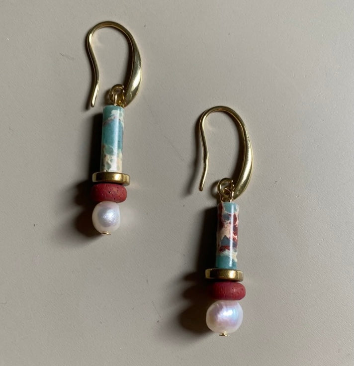 Gist Jewellery Moorland Pearl Drop Earrings