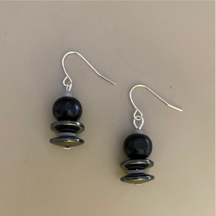 Gist Jewellery Moorland Collection Black Drop Earring