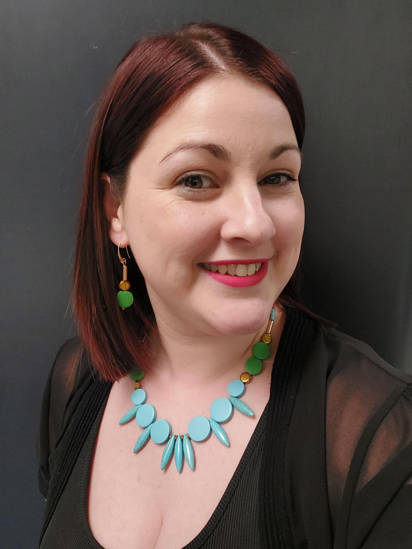Gist Jewellery Green and Gold Earrings