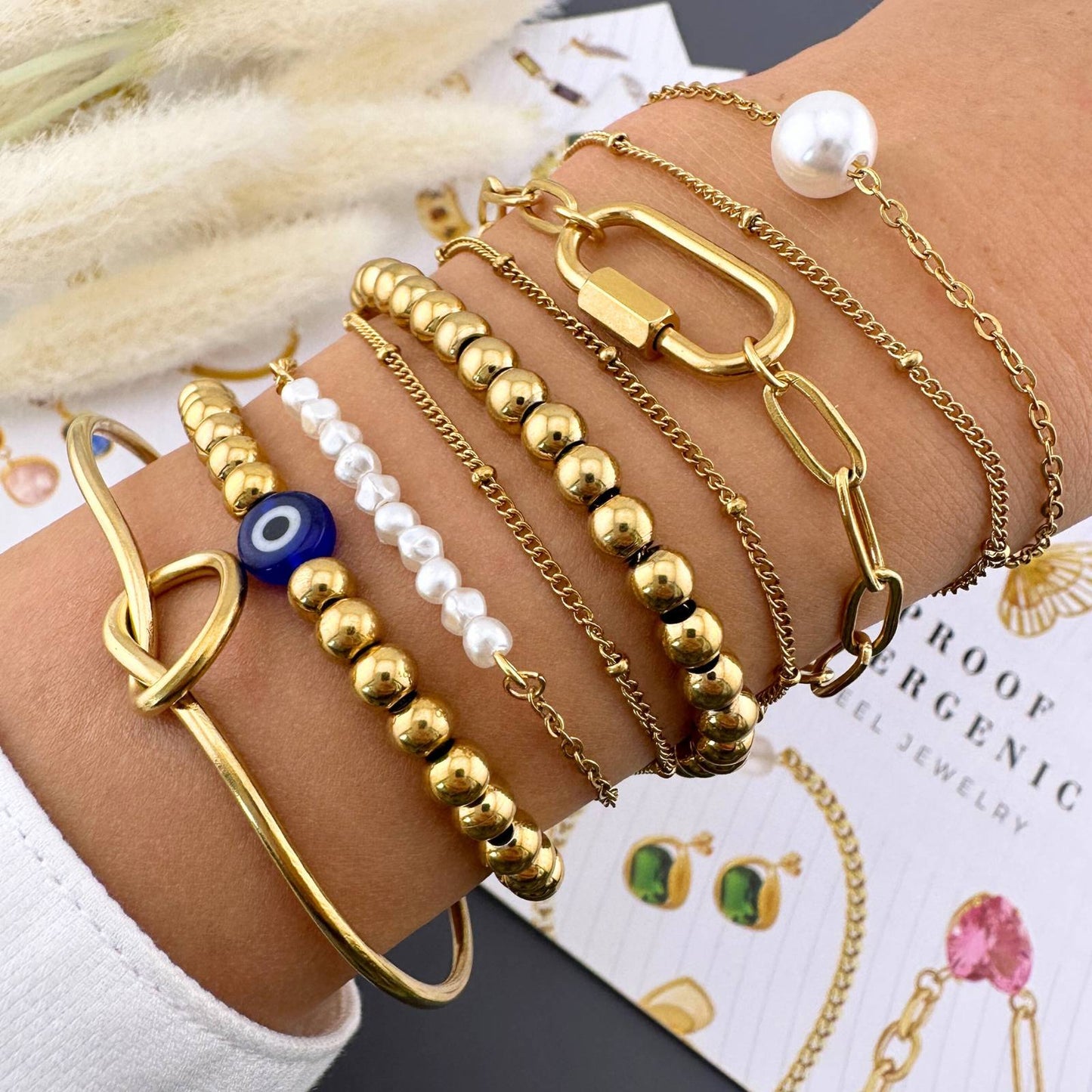 18K Gold Plated Waterproof Knot Bracelet
