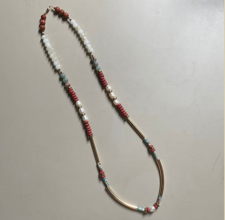 Gist Jewellery Moorland Collection Long Pearl Necklace