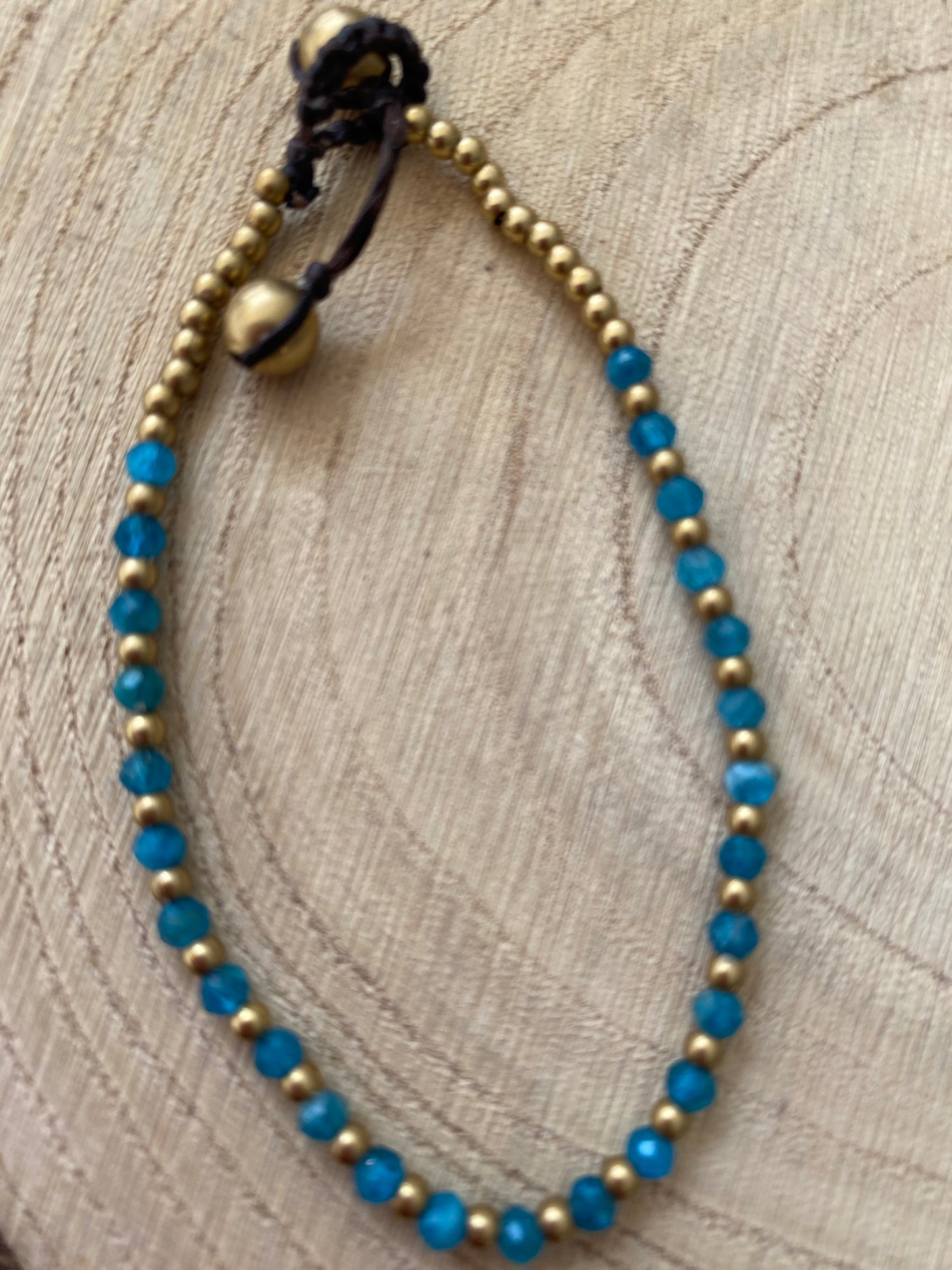 Blue Apatite Menopause Relief Crystal Healing Bracelet for Weight Fluctuations