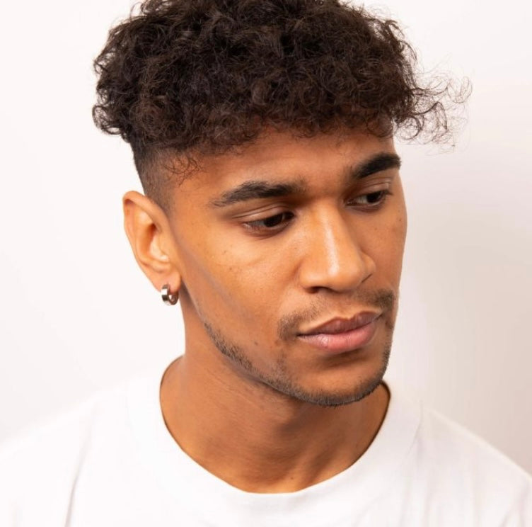 Fred Bennett Textured Huggie Hoop Earrings - LAST PAIR