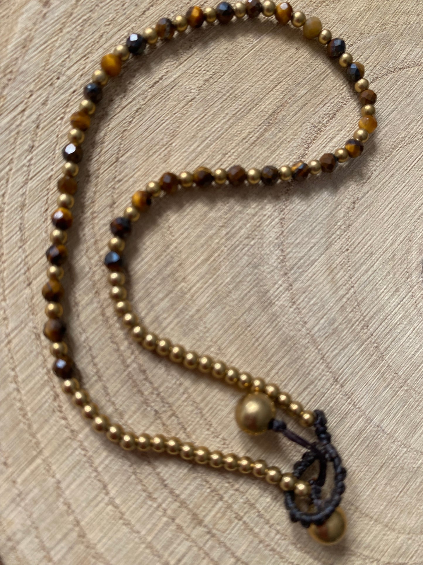 Tigers Eye Crystal Healing Anklet for Courage