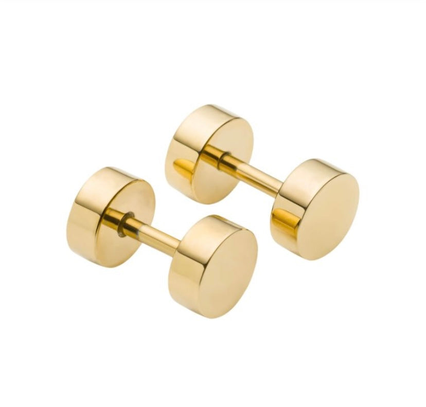 Fred Bennett Plain Round Gold Stud Earrings