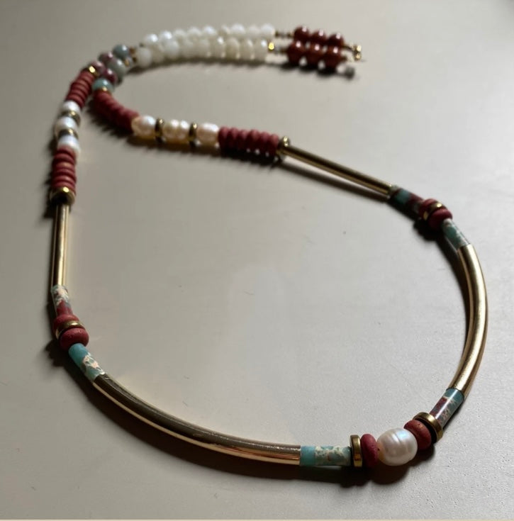Gist Jewellery Moorland Collection Long Pearl Necklace