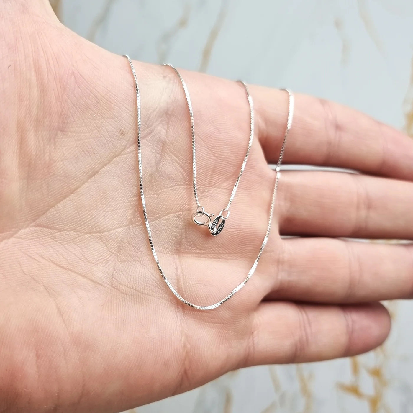925 Sterling Silver Delicate Box Chain