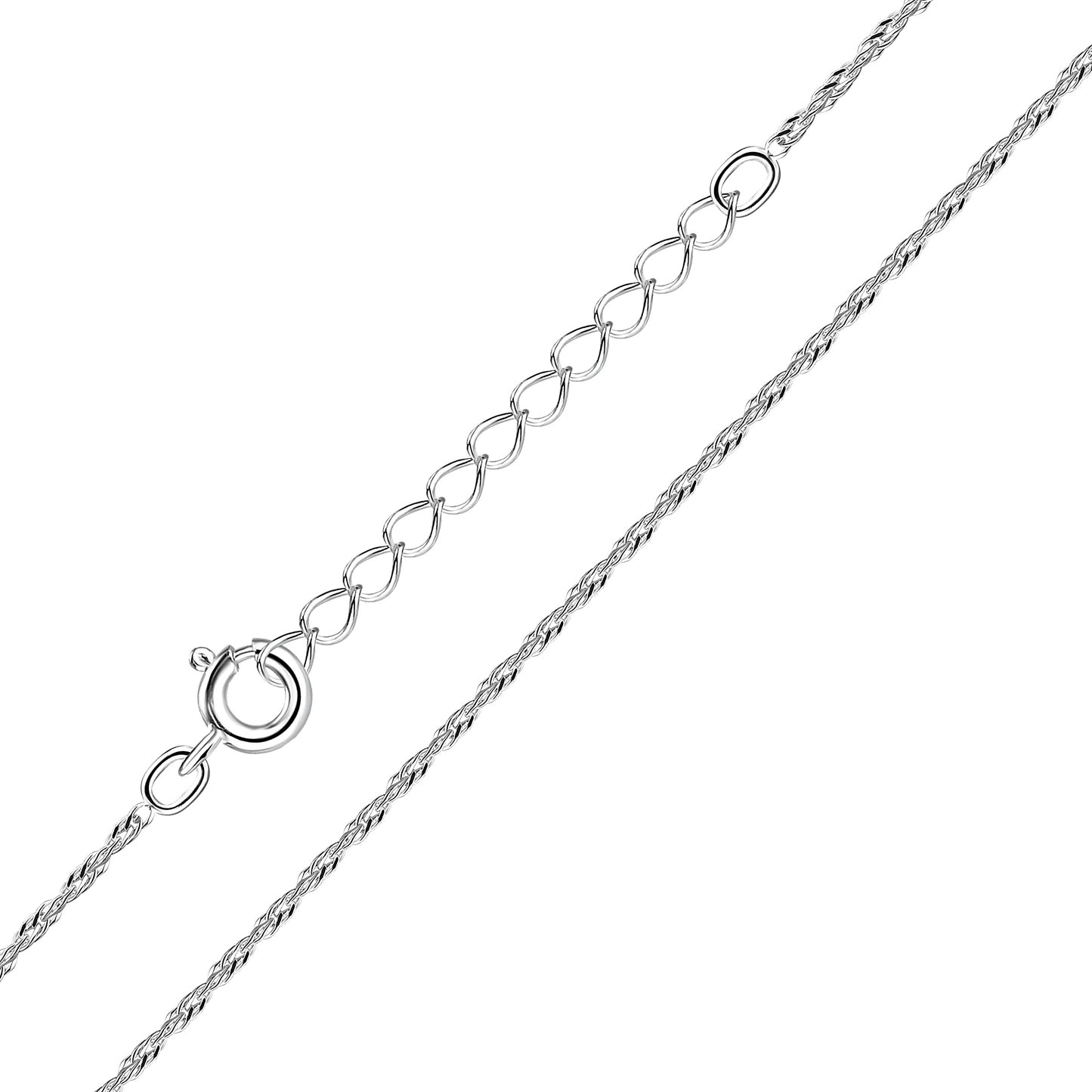 Sterling Silver Heart Necklace with Coloured Crystals