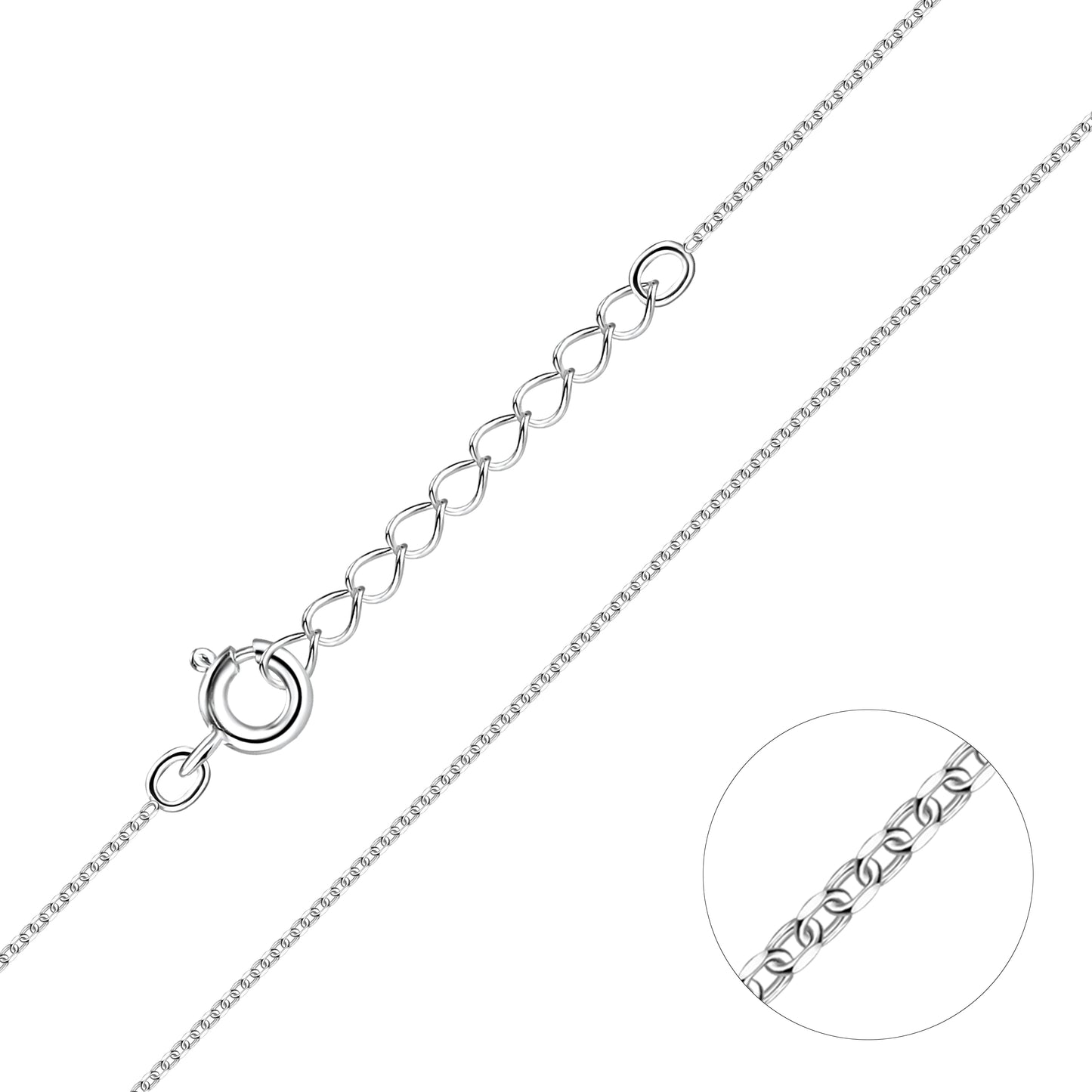 Sterling Silver Necklace with Black Crystal Heart