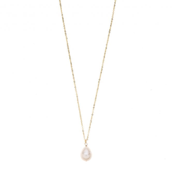Pearl Necklace in Gold Plate with Freshwater Pearl