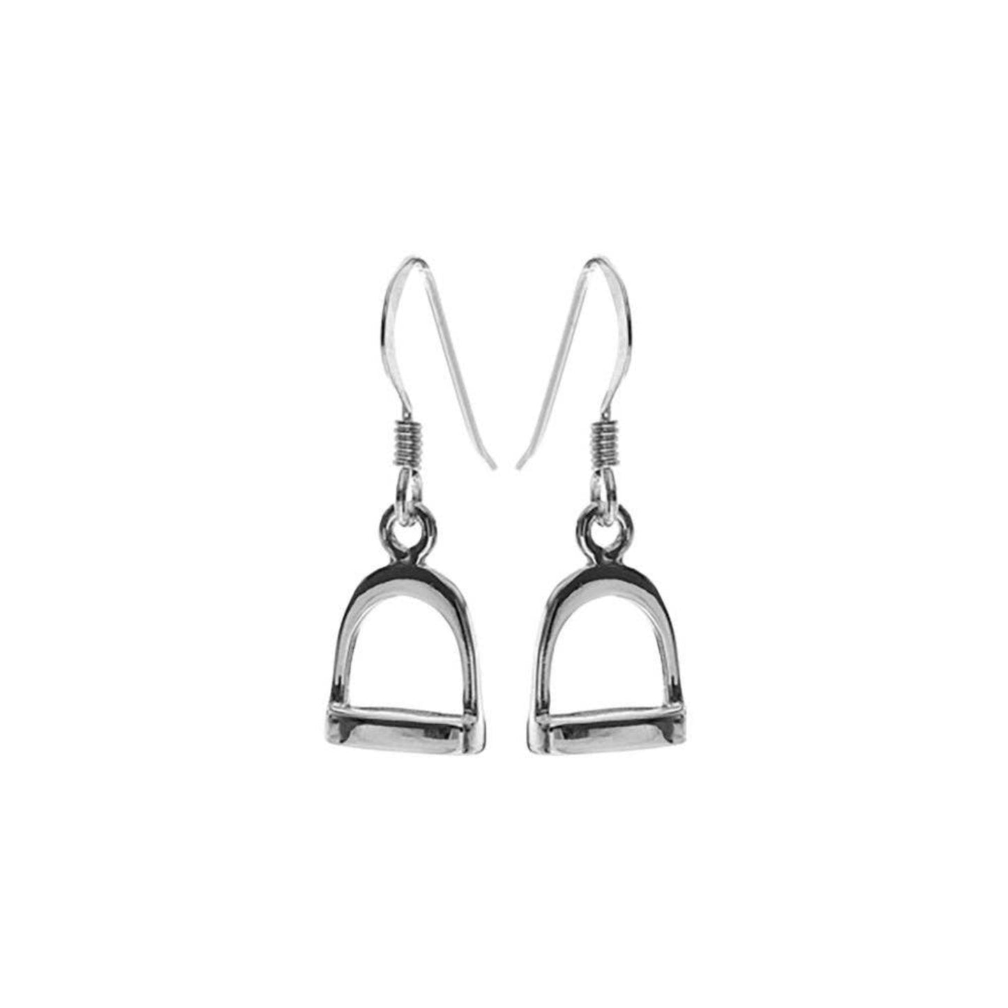 Sterling Silver Stirrup Drop Earrings