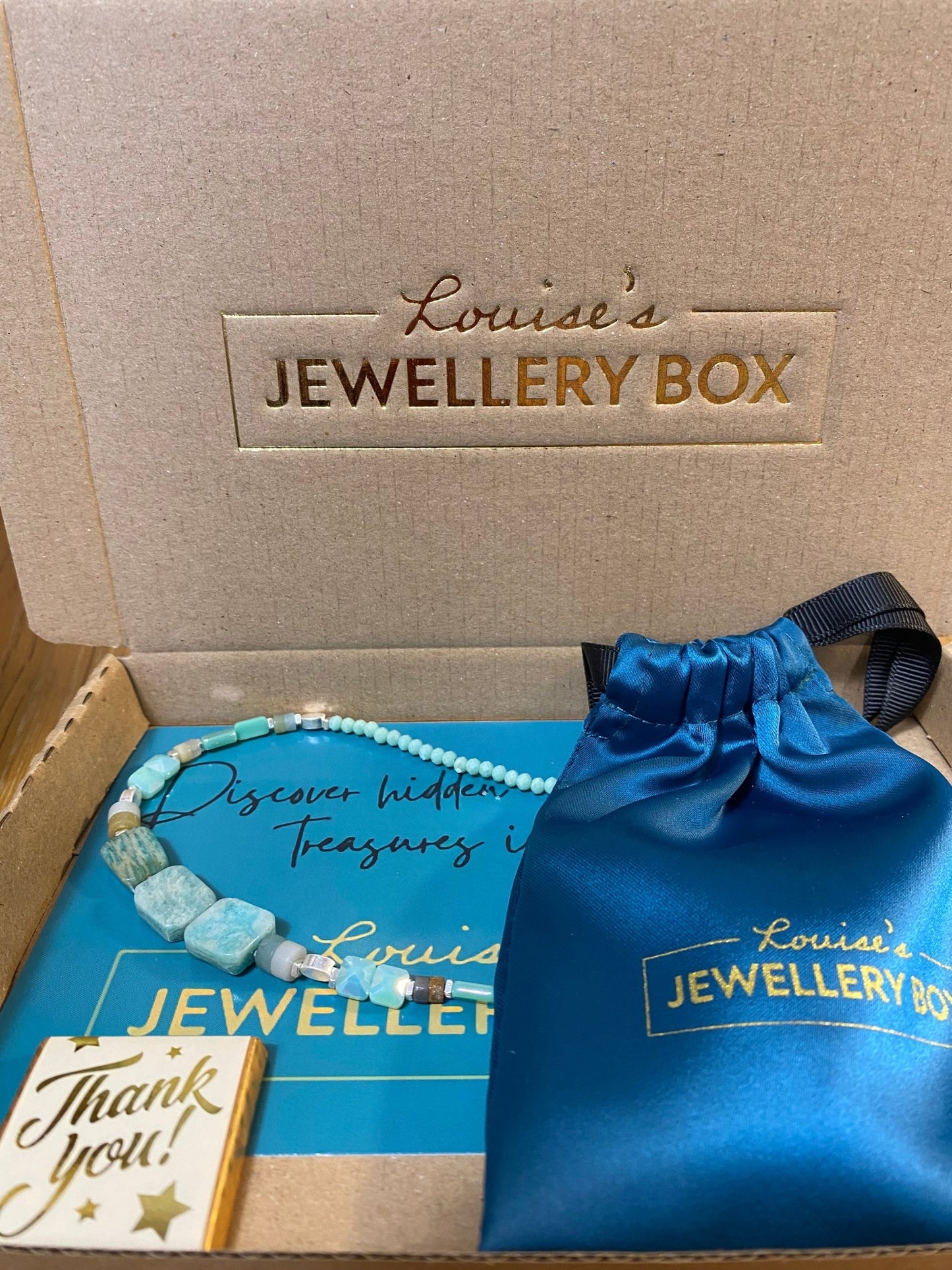 Amazonite Short Necklace in Silver Plate - Louise's Jewellery Box
