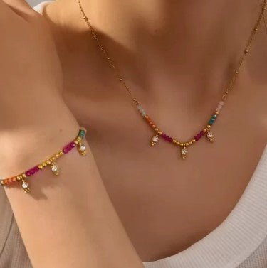 Boho Beaded Waterproof Necklace
