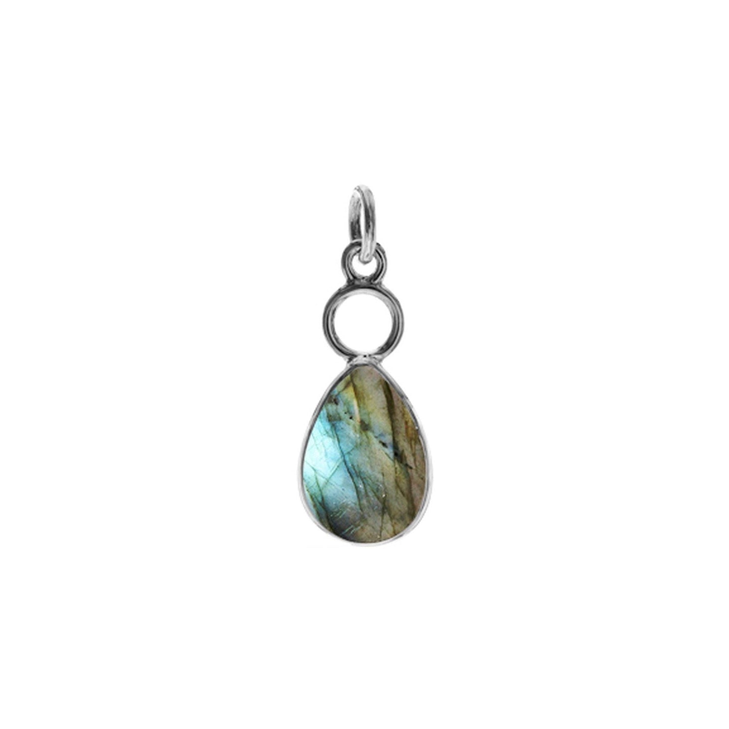 Sterling Silver Teardrop Labradorite Pendant