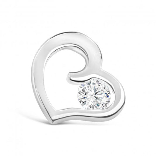 Dainty Heart Earrings with Crystal - Louise's Jewellery Box