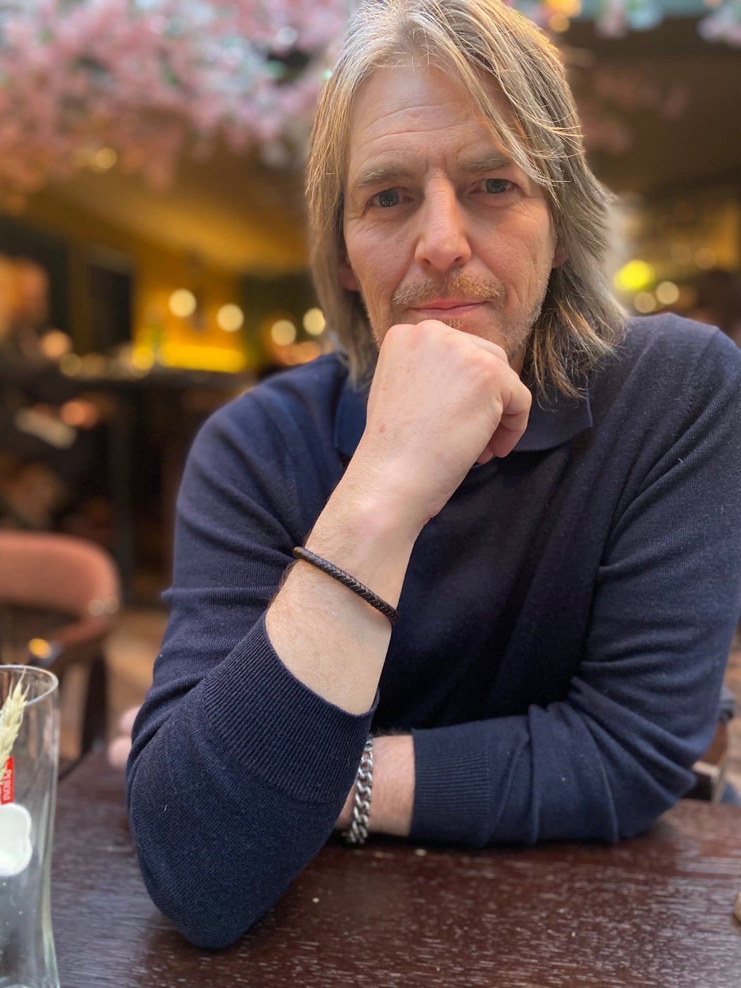 Fred Bennett Two Tone Brown Leather Plaited Bracelet - Louise's Jewellery Box