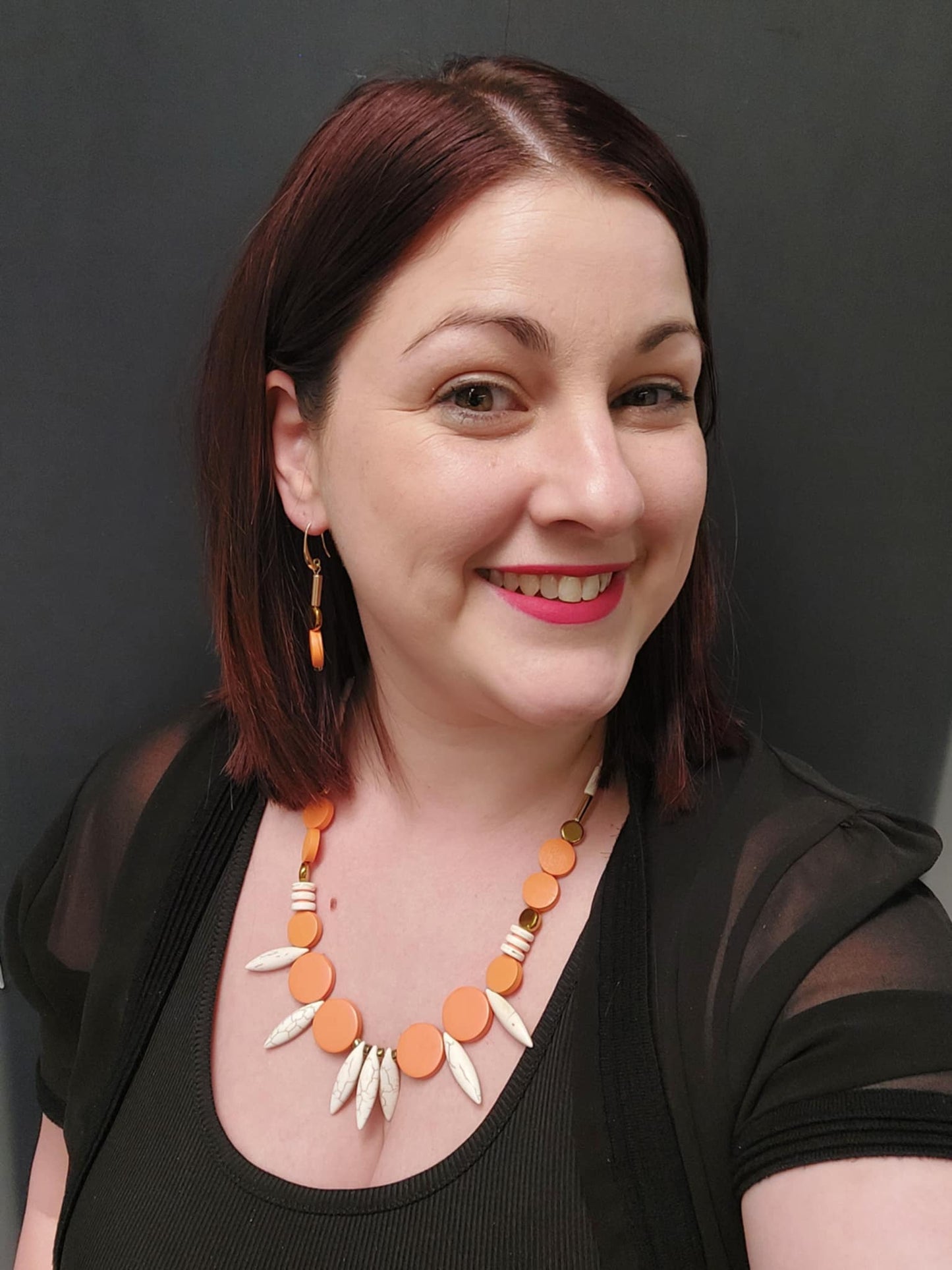 Gist Jewellery Gold and Orange Earrings - Louise's Jewellery Box