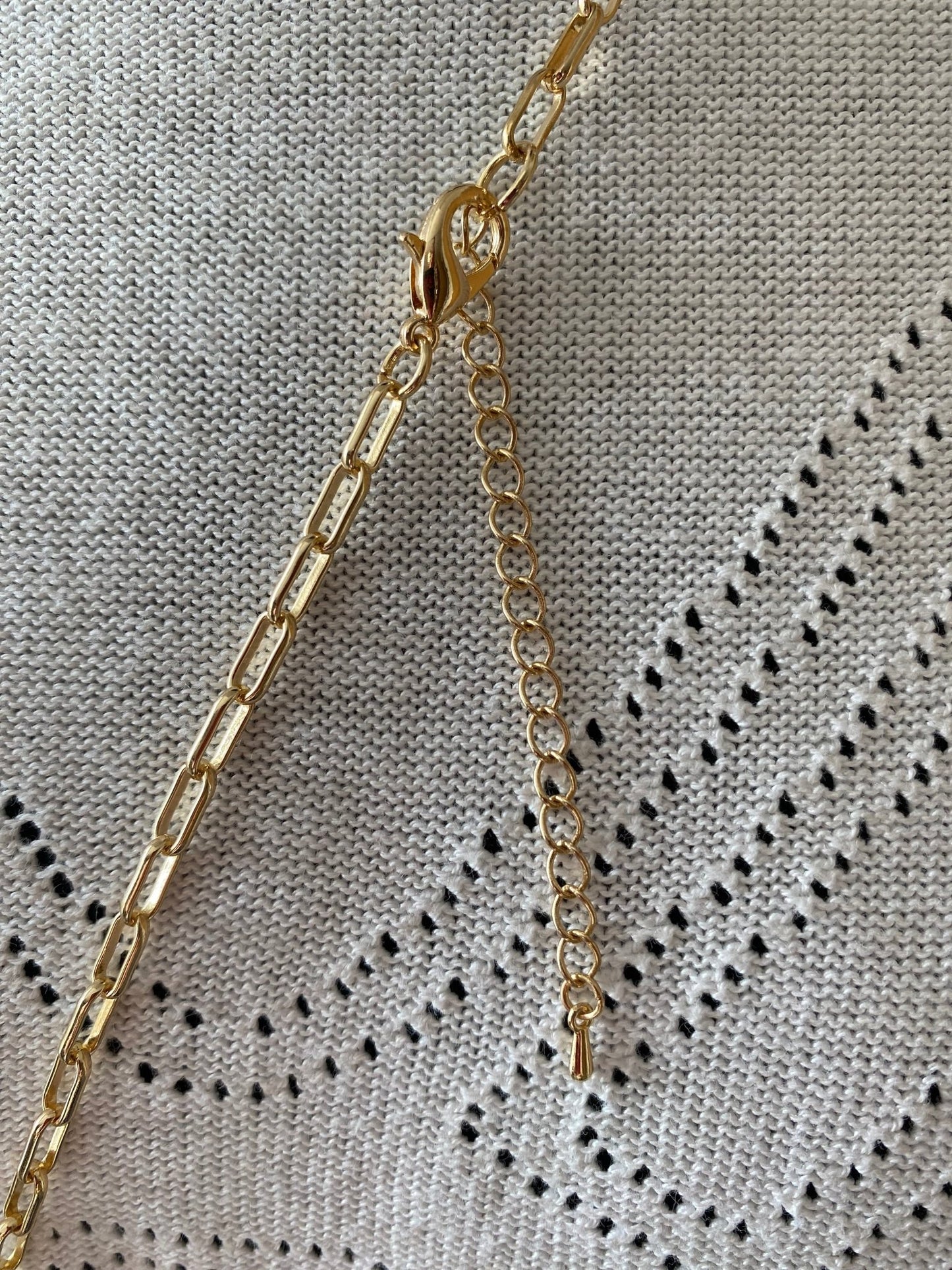 Gold Long Necklace with Purple Amethyst Heart - Louise's Jewellery Box