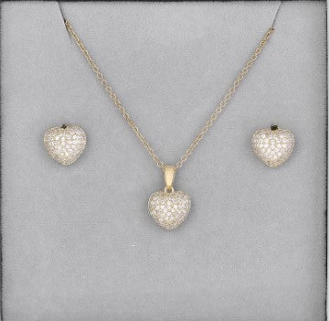 Gold Crystal Heart Box Set