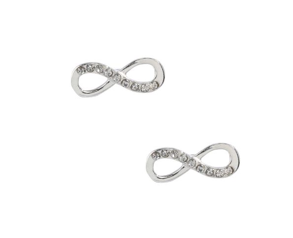 Infinity Silver and Crystal Earrings - Louise's Jewellery Box