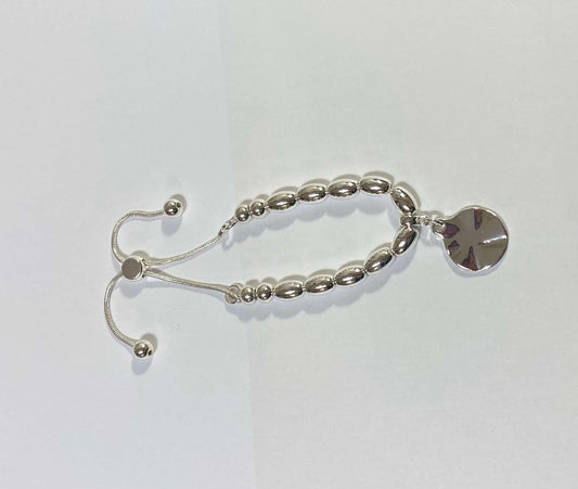 Silver Adjustable Beaded Bracelet - Louise's Jewellery Box