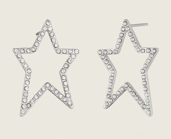 Silver Star Stud Earrings in Stainless Steel - Louise's Jewellery Box