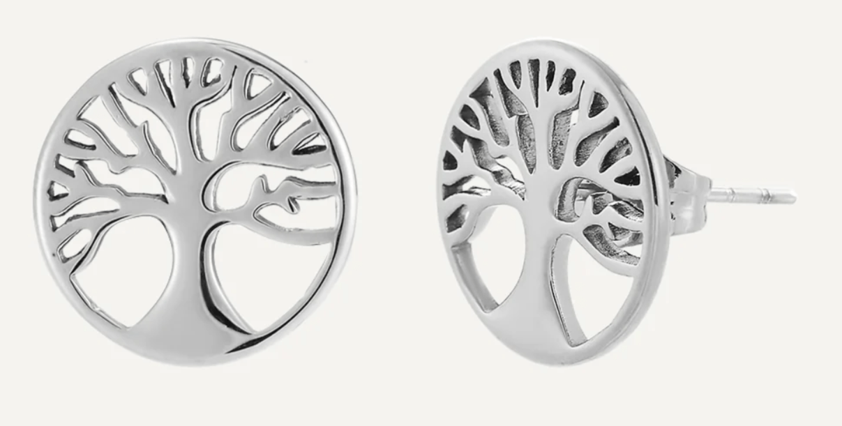 Silver Tree of Life Stud Earring - Louise's Jewellery Box