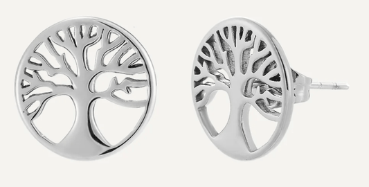 Silver Tree of Life Stud Earring - Louise's Jewellery Box