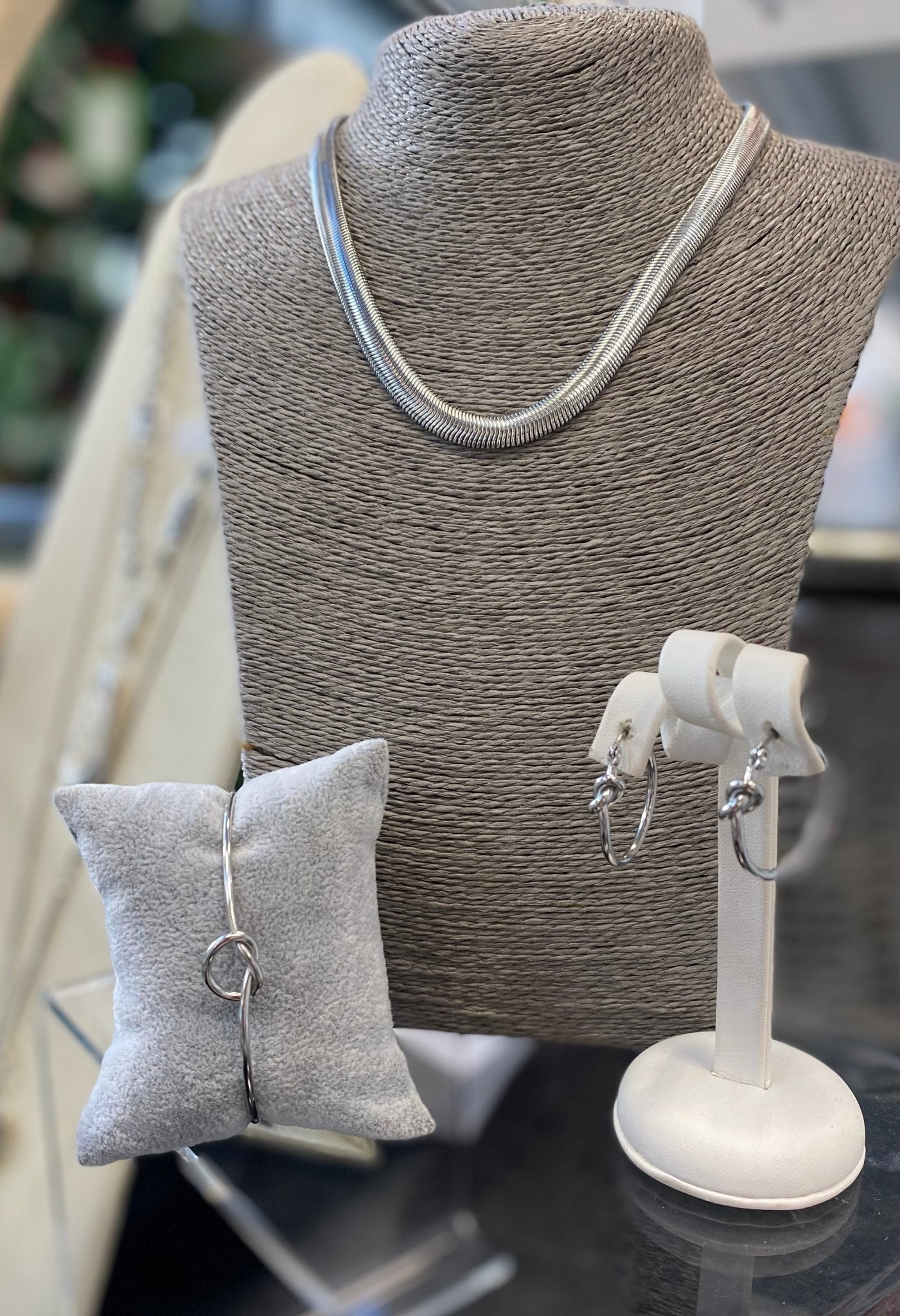 Stainless Steel Waterproof Knot Hoop Earrings - Louise's Jewellery Box