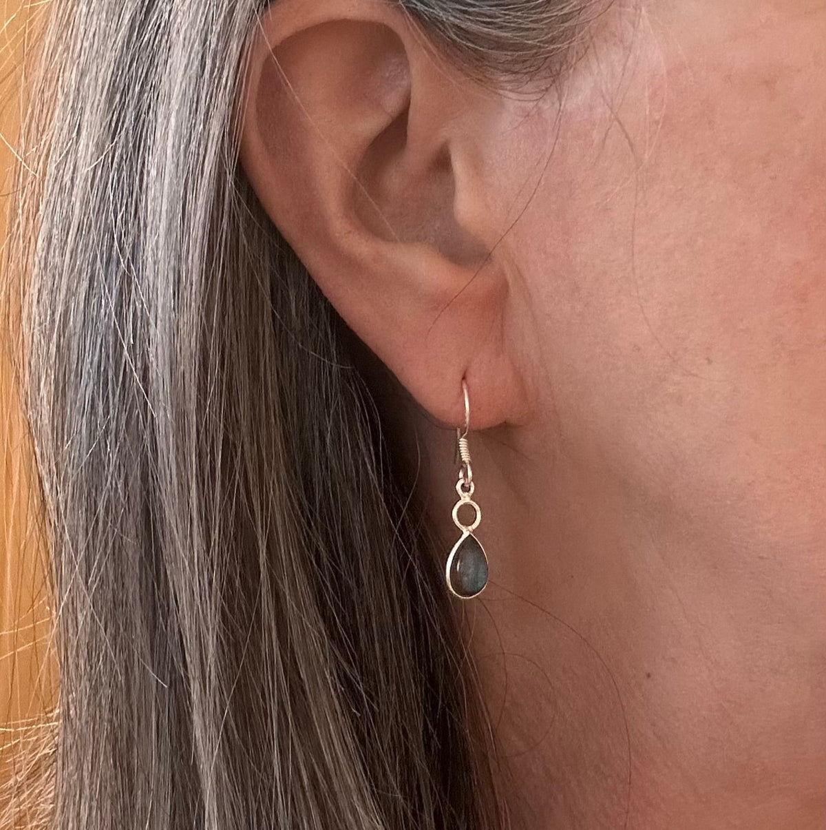 Sterling Silver and Labradorite Drop Earrings - Louise's Jewellery Box