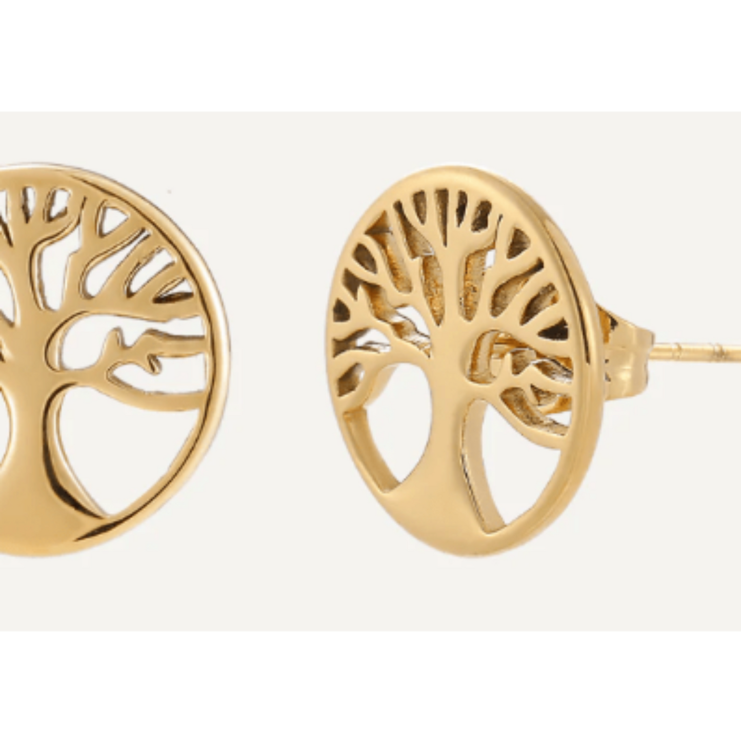 Tree of Life Gold Stud Earring - Louise's Jewellery Box
