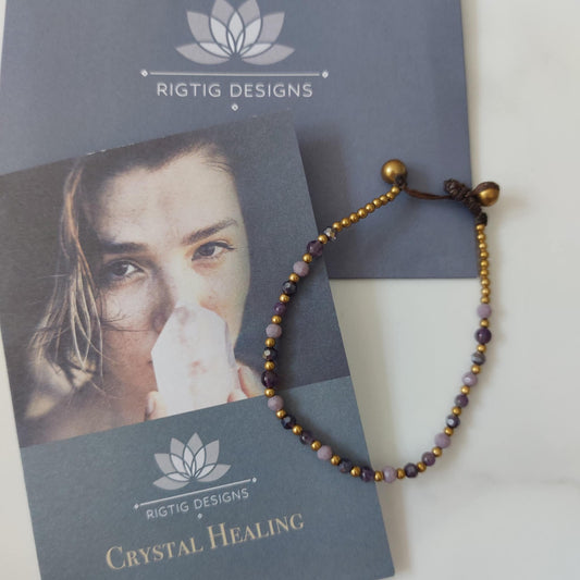 Amethyst Crystal Healing Bracelet for Anxiety