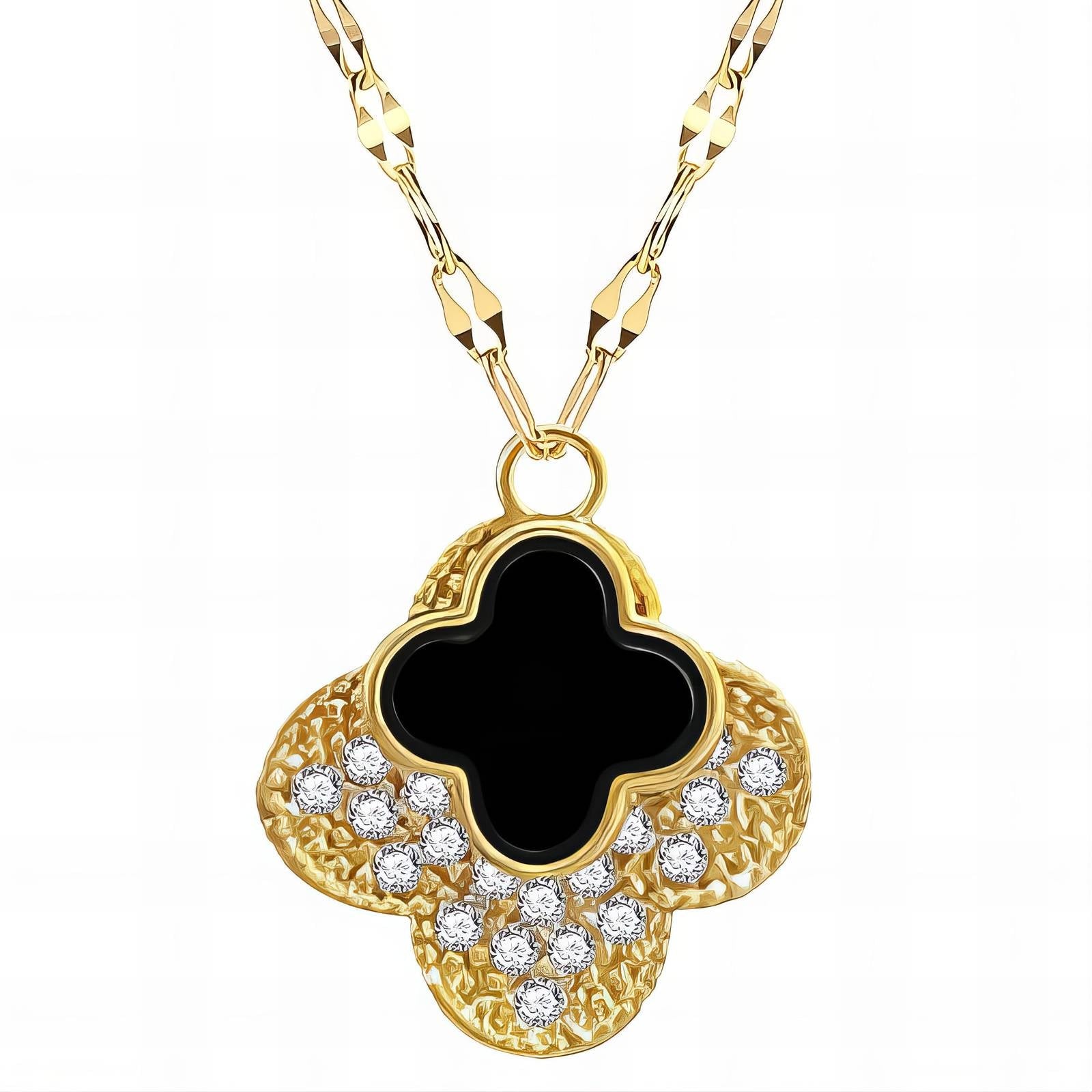 18ct Gold Plated Waterproof Four - leaf Clover Necklace - Louise's Jewellery Box