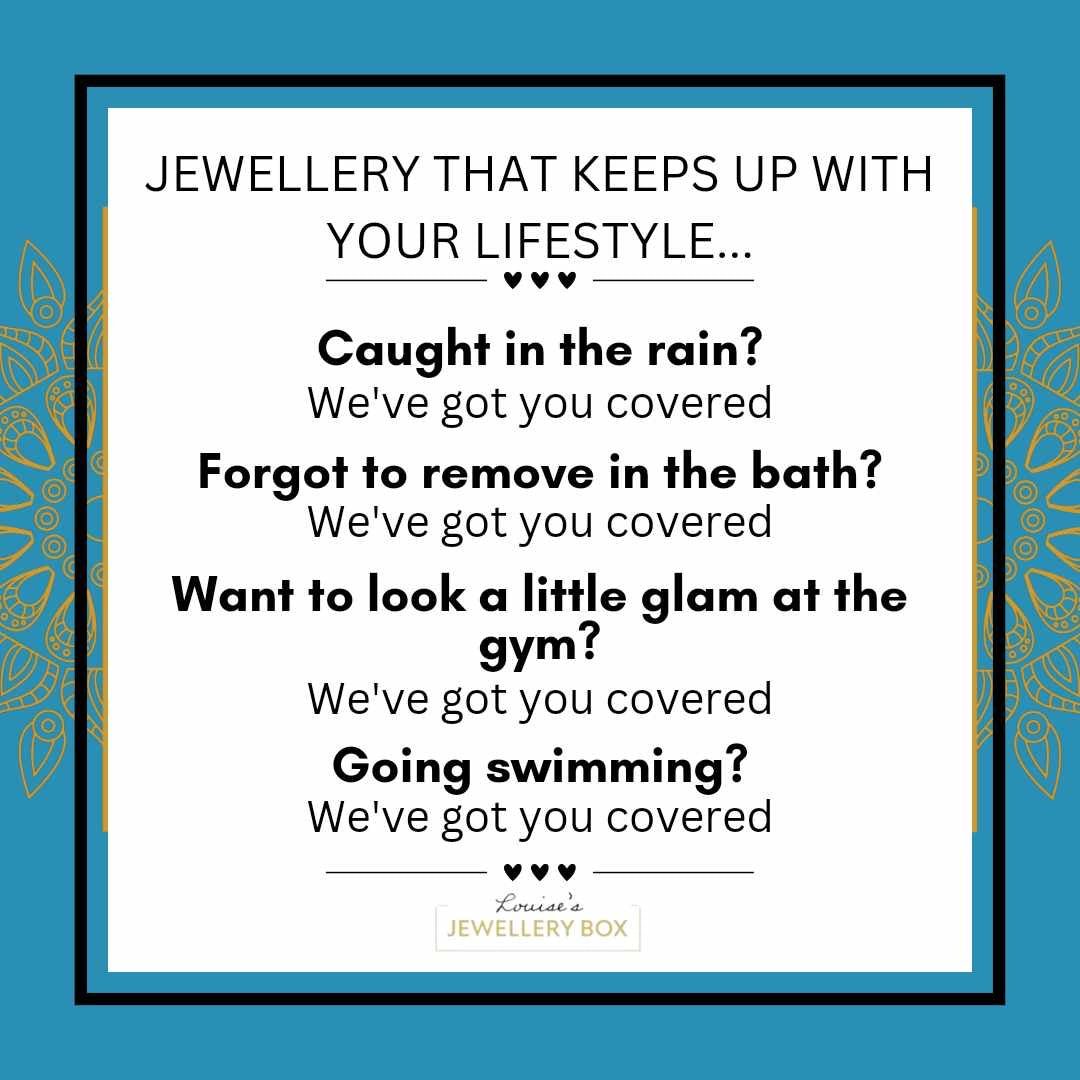 18ct Gold Plated Waterproof Heart Drop Earrings - Louise's Jewellery Box