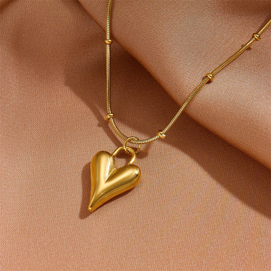 18ct Gold Plated Waterproof Heart Necklace - Louise's Jewellery Box
