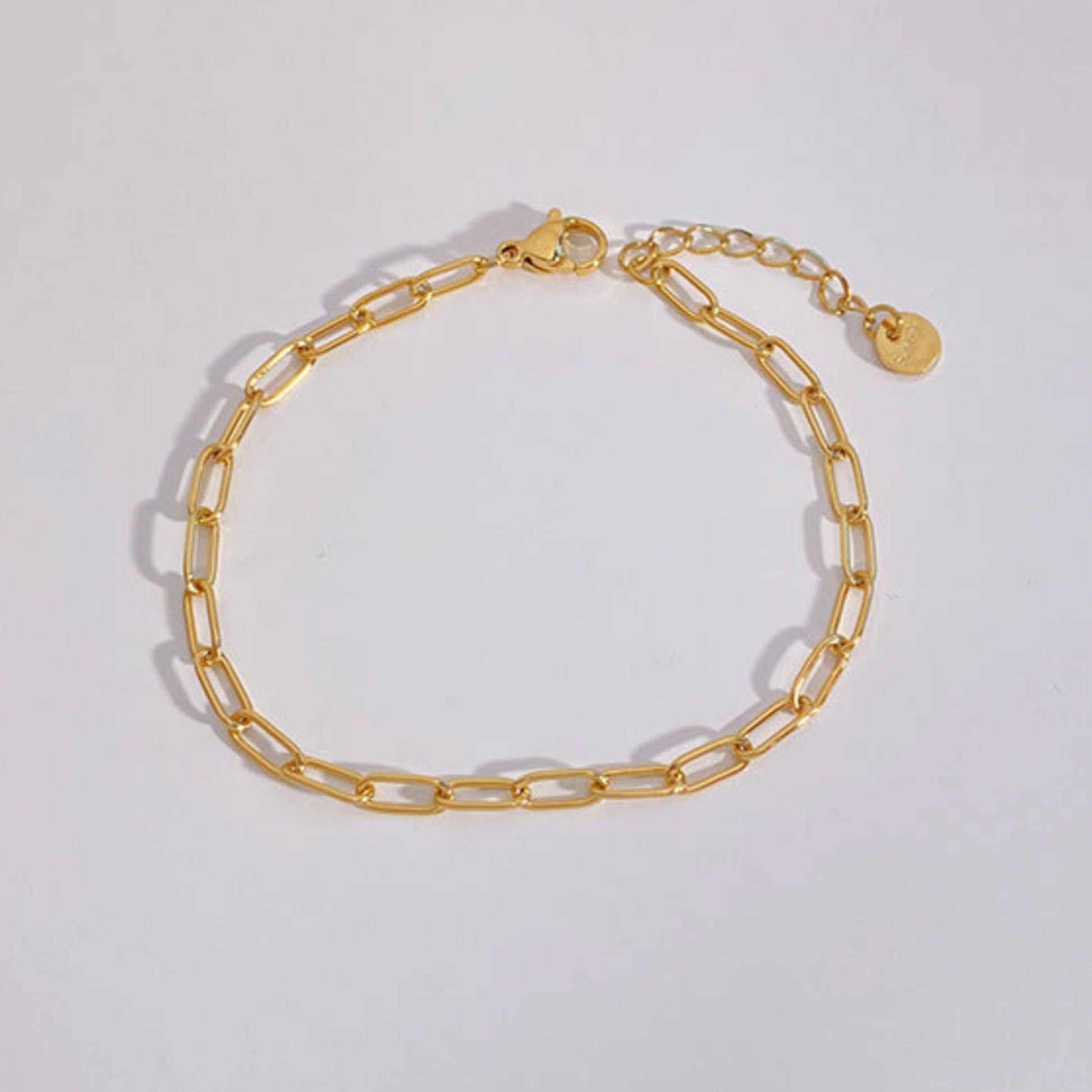 18ct Gold Plated Waterproof Paper Link Bracelet - Louise's Jewellery Box