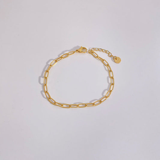18ct Gold Plated Waterproof Paper Link Bracelet - Louise's Jewellery Box