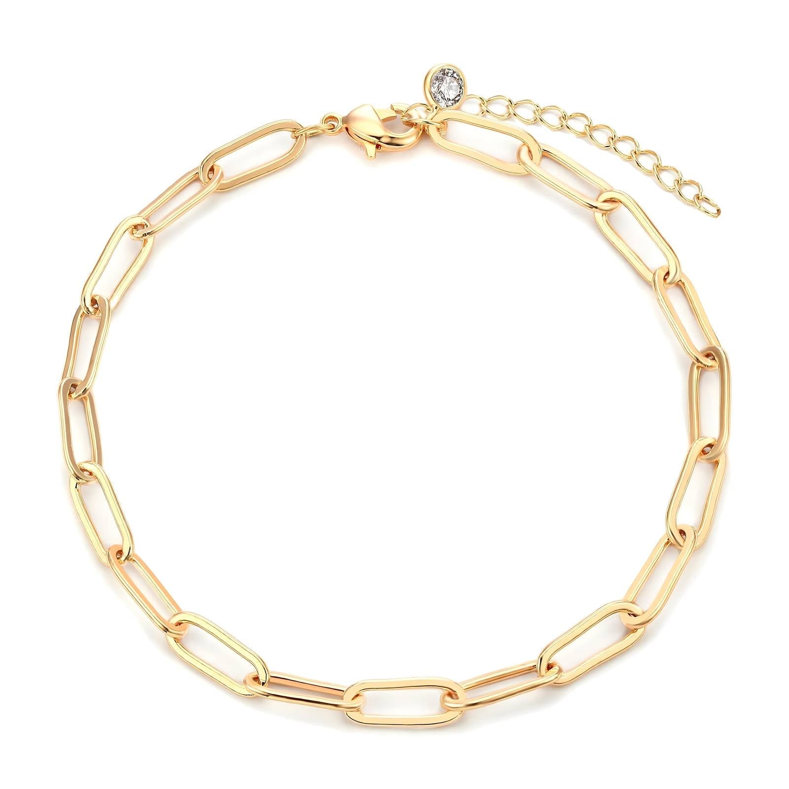 18K Gold Plated Waterproof Paper Link Bracelet - Louise's Jewellery Box