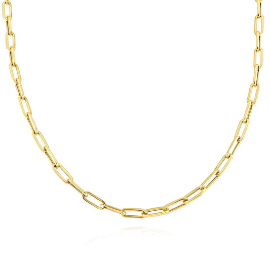 18K Gold Plated Waterproof Paper Link Necklace - Louise's Jewellery Box